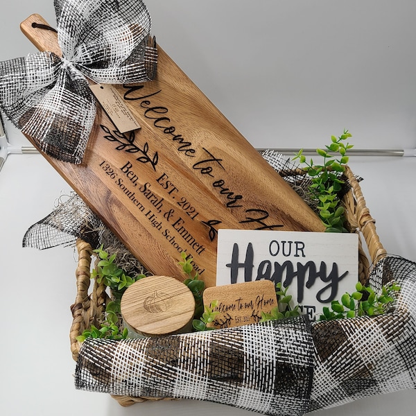 Gift Basket With Cutting Board Etsy