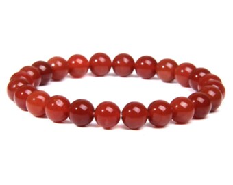 Red Agate Stretch Bracelet 8mm, Natural Handmade, Round Beads Precious Gemstone for Crystal Elastic Beaded Bracelet,Healing Energy Bracelet