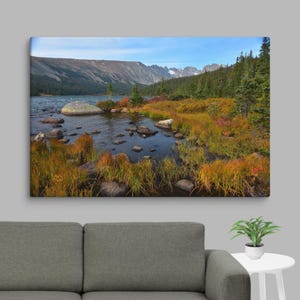 Long Lake Colorado Canvas Print, Fall Colors Landscape Art, Photography, Nature Wall Art, Canvas Decor, Mountain Landscape Print, Home Decor