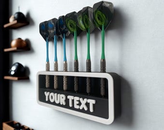 Personalised Dart Holder Stand | Custom Name Darts Rack | 6, 9, 12 Storage