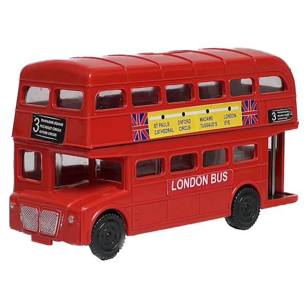 Grande tirelire gros bus rouge souvenir de Londres, tirelire en métal et plastique, cadeau