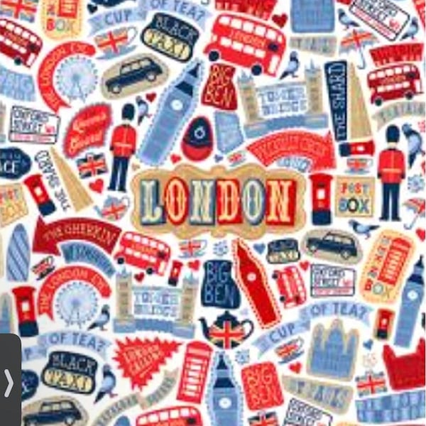 London Doodles Icon Tea Towel Funny Novelty Souvenir Gift 100% Cotton