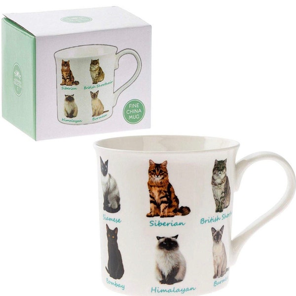 Leonardo Gift Collection Cats Mug, Fine China, Multicolour, 12 x 9 x 8 cm Pet Lover’s Gift