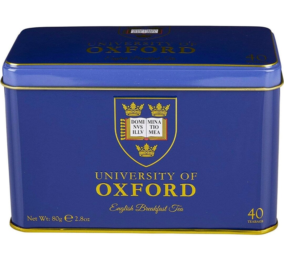 New English Teas University of Oxford Tea Tin With 40 Breakfast Teabags