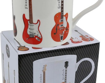 Rockers Guitar Mug Cup by Leonardo Fine China Leonardo Collection Mug Rock Star Musician Boxed Gift Dishwasher Microwave Safe