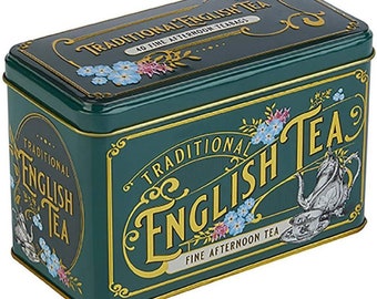 New English Teas Vintage Victorian Tea Tin with 40 English Afternoon teabags Tea Gift