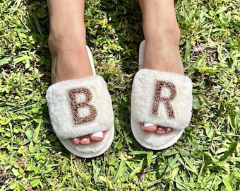 Fluffy Bachelorette Fluffy Slippers honeymoon Gifts Gifts Personalized Bridal Slipper Bridesmaid Gifts Bridal Shower Wedding Bridesmaid