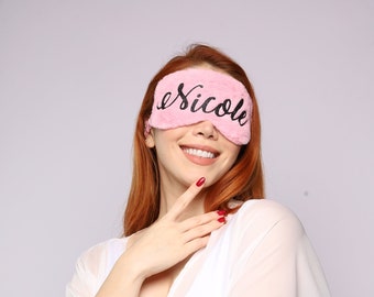 Personalized Fur Sleep Mask: Custom Eye Mask, Bachelorette Gift