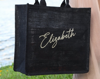 Custom Bride Beach Bag, Bachelorette Party Gift