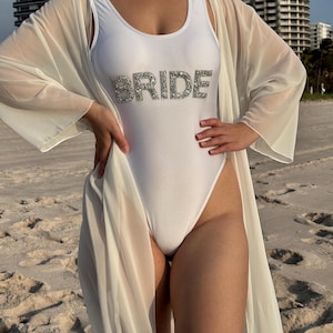 Personalized Bride Swimsuit: Bachelorette Party Swimwear