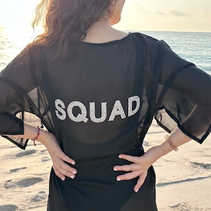 Custom Bachelorette Beach Cover-Up: Bride Squad Gift