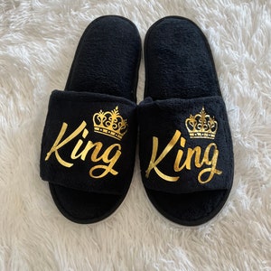 Men&#39;s SPA Slippers, King slippers, Best Dad slippers, Spa slipper personalized, Best Father Slippers, Father&#39;s Day Gifts, Gift For Men