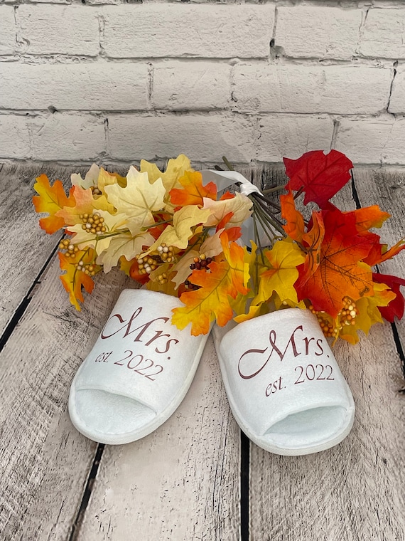 MR & MRS SLIPPERS Couple Pantoufles Esthétique Personnalisé - Etsy France