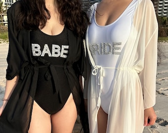 Bride Squad Swimsuit: Bachelorette Party Matching One Piece