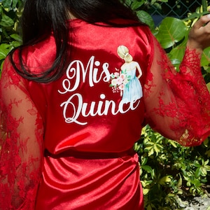 Quinceanera gift, Quinceanera robes, Custom robe+slippers, Mis 15, Mis Quince, Customized gift, 15 Anos gift, Gfir for best friend