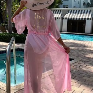 Personalized Bachelorette Cover ups, Pool Bachelorette party, bridesmaids gifts, Bride Coverup, Bachelorette pool party, long cover ups