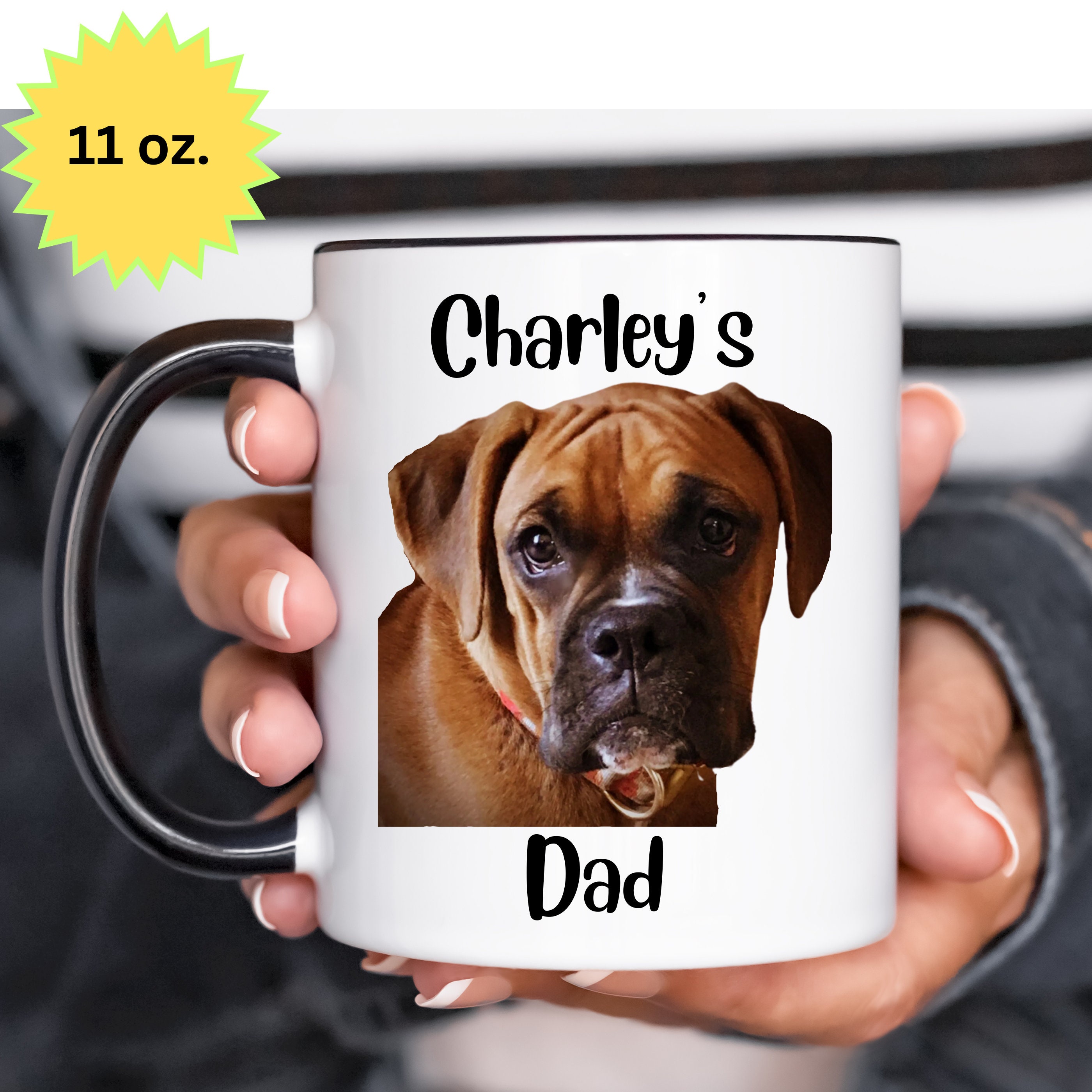Personalized Dog Portrait Mug, Custom Dog Photo Mug, Customized Pet