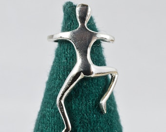 Sterling  Silver  925  Crawling  Man  Ear  Cuff