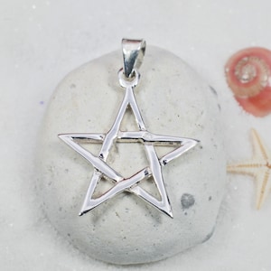 Sterling  Silver  925  Pentagram  Pendant  In  Gift  Box