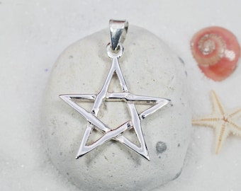 Eudora 925 Sterling Silber Mond Pentagramm Halskette Für Mann Frauen Viking Raven Amulett Tetragrammaton Anhänger Wiccan Schmuck Geschenk