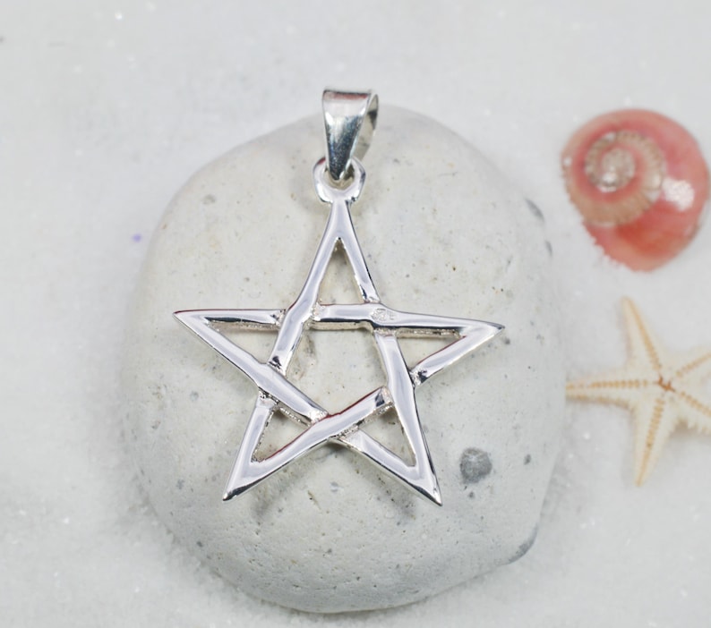 Sterling silver 925 pentagram pendant