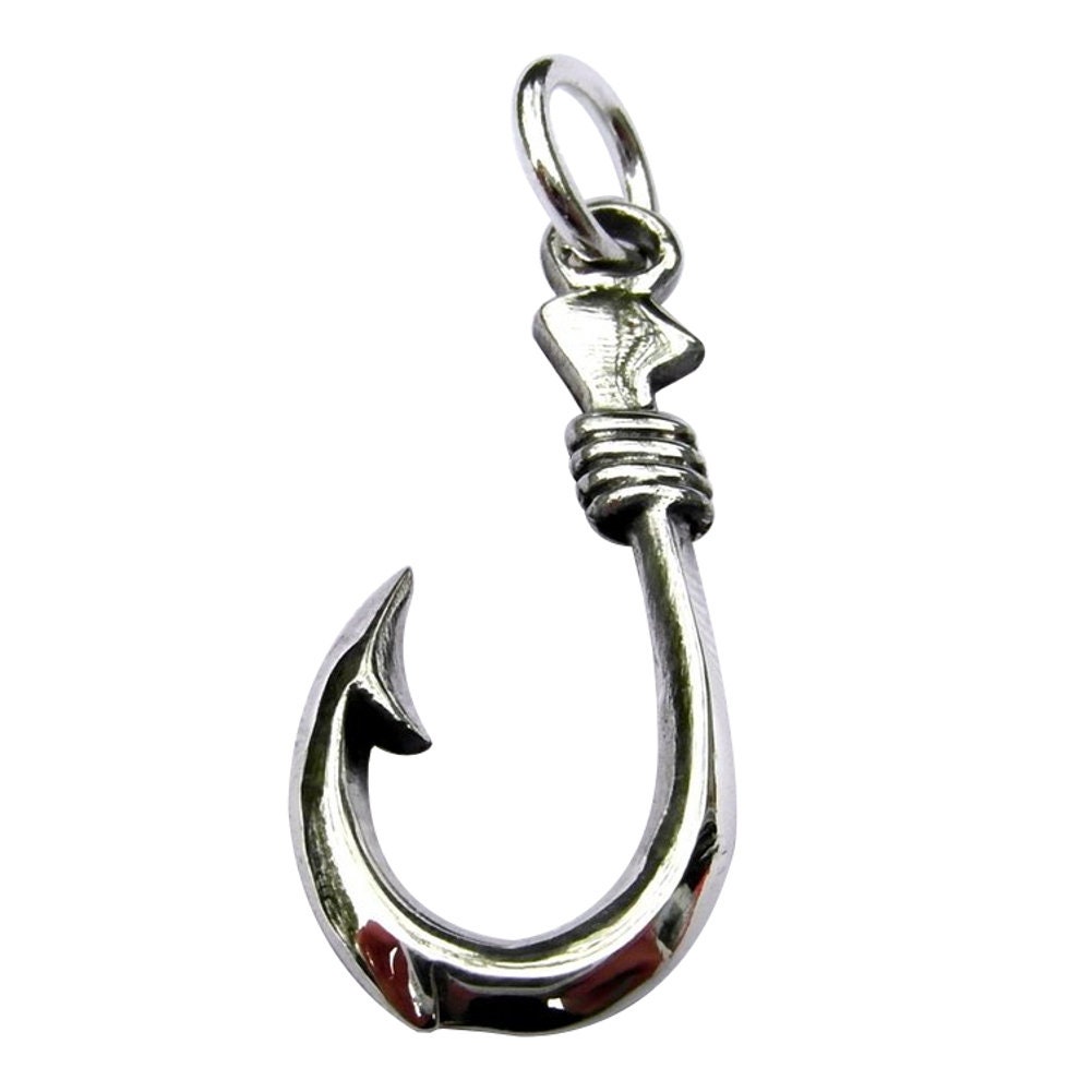Sterling Silver 925 Fishing Hook Pendant -  Canada