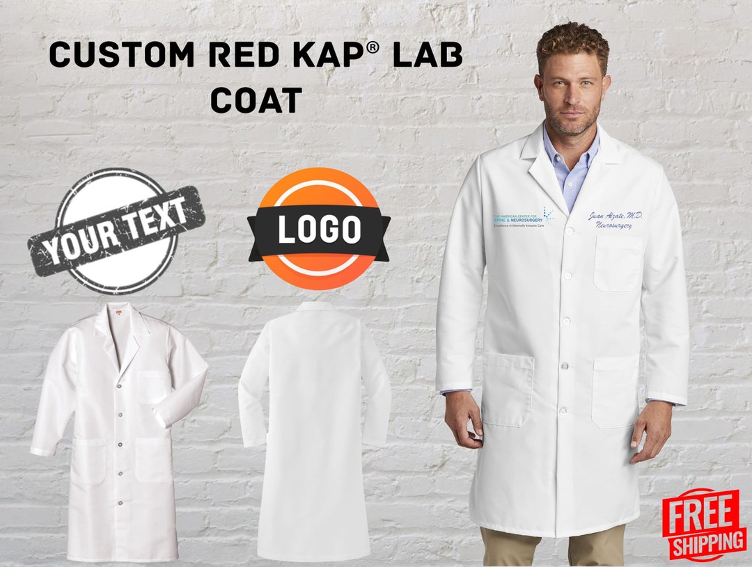 CUSTOM EMBROIDERED Red Kap® Lab Coat/ Hospital Uniforms / Etsy