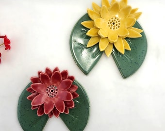 Handmade Porcelain Ring / Jewelry Dish Lotus Candle Holder Incense Stick Holder