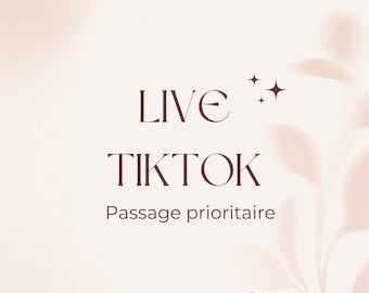 TIKTOK EN DIRECT | Passage prioritaire question précise