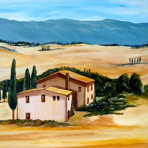 Digital Download Summer in Tuscany (excerpt right), Crete near Siena Print Printout Print Tuscany picture Decoration idea Holiday