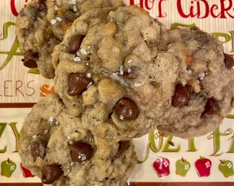 Banana oatmeal chocolate chip cookie, banana bread cookie, 1 dozen