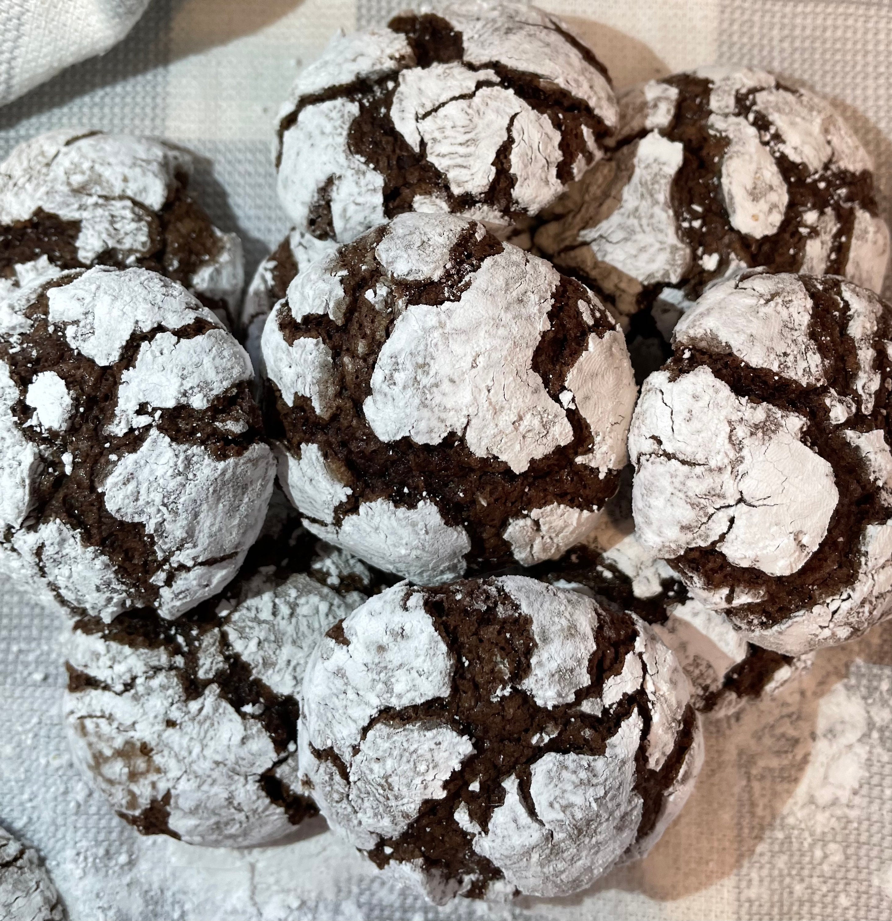 Soft and Chewy Chocolate Crinkle Cookies Super Fudgy Cookie photo image