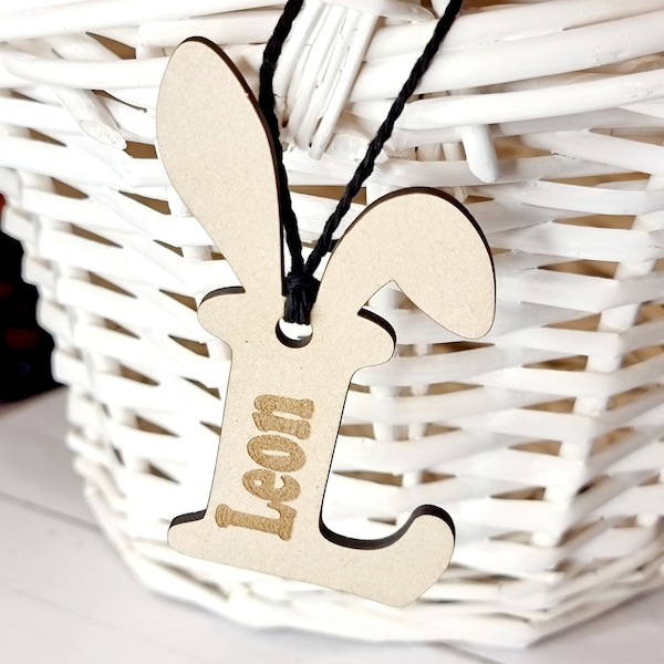 Personalised Alphabet Tag | Easter Basket - Name Tag | Personalized Easter name tags | Labels Gift tag | Custom wood letters