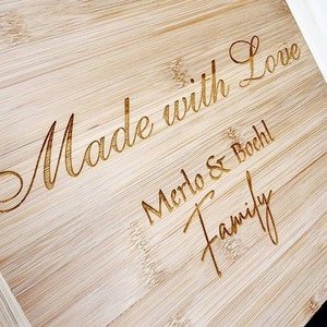PERSONALISED CUTTING BOARD/Laser engraved/ Custom/ Add business logo/ Perfect Gift....