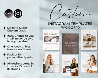 Custom Made Instagram Templates for Service Providers, Custom IG Graphics, Custom Canva Templates, Personalized Social Media Templates