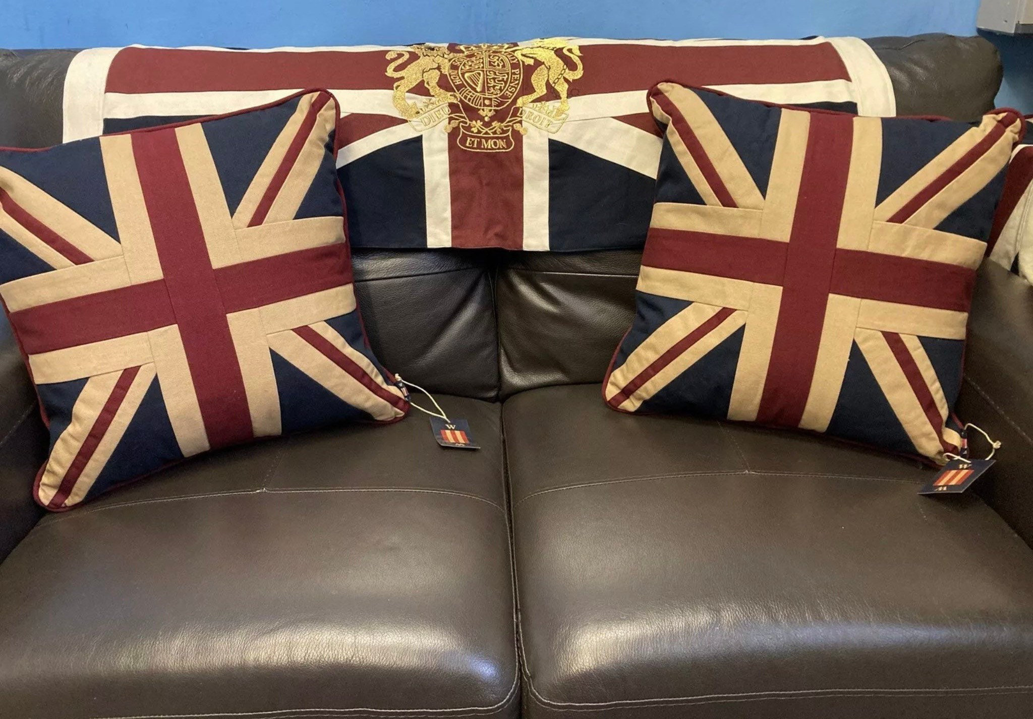 Union Jack/ Uk Tapestry Cushion by Woven Magic 18x18in Tea Etsy UK