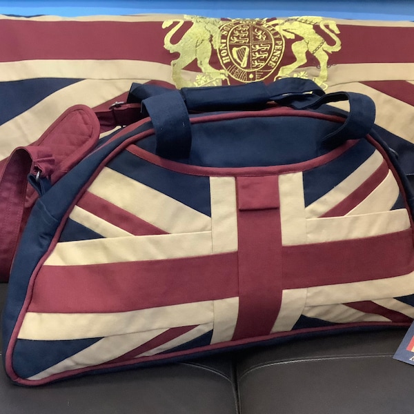 Union Jack/ / Uk Tapestry overnight bag by Woven Magic