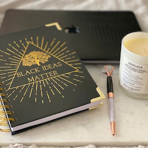 Black Ideas Matter Lined Journal - Inspirational Notebook for Creative Minds