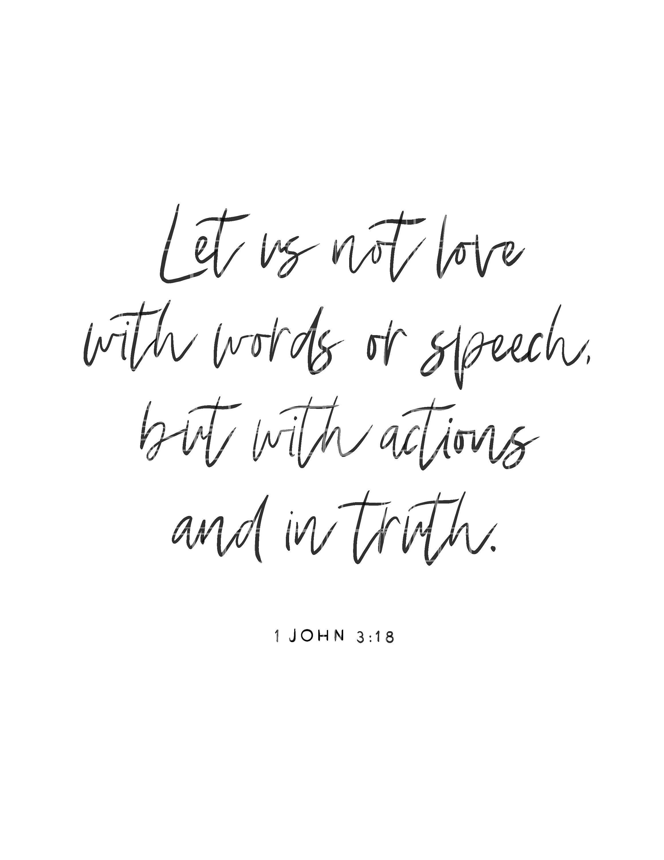 1 john 3 18 calligraphy digital art piece digital download etsy