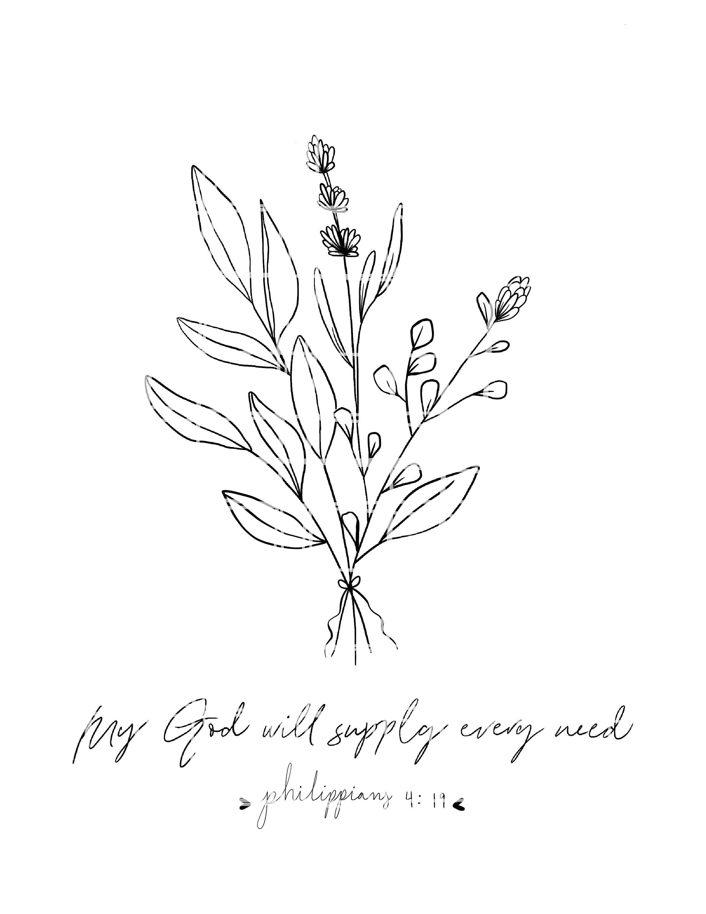 Philippians 4:19 Calligraphy and Bouquet Line Art Philippians - Etsy Ireland Philippians 4:19 Calligraphy and Bouquet Line Art Philippians - Etsy Ireland