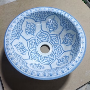 Bathroom vessel sink - basin ceramic 100% handmade turquoise colours - modern bathroom- mid century modern Flair