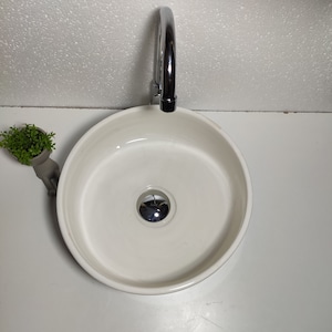 Add a Unique off white Touch to Your Home with a Handcrafted Moroccan Bahia Sink!