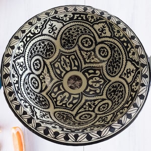 Sink bowl Farmhouse clay burning vessel  for bathroom