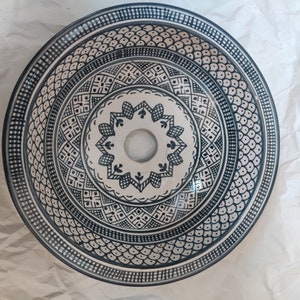 Teal Handmade Bassin Sink It Has One Whole the Design is Scales Fish ...