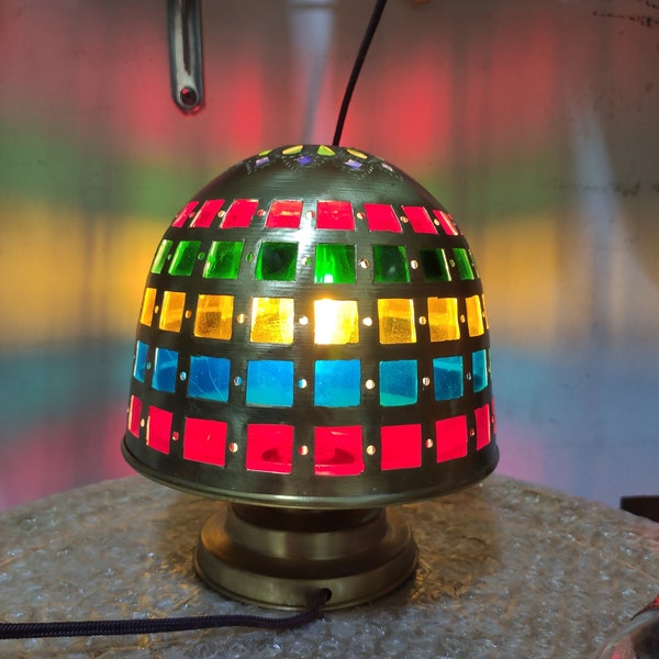 Bass Mosaic glass for table and desk lighting red shade,yellow shade,green shade, turquoise shade.