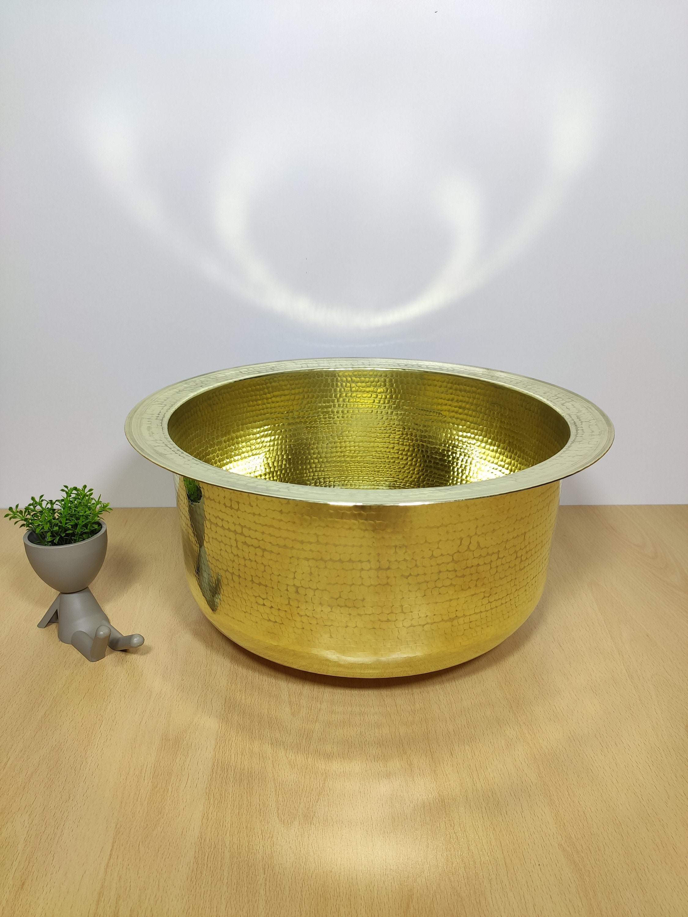 hammered-brass-kitchen-sink-round-undermount-bar-sink-etsy