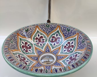 Add a Unique female Touch to Your Home with a Handcrafted Moroccan Zineb Sink!