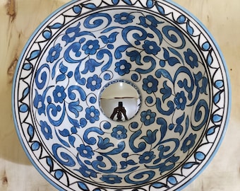 Turquoise floral Moroccan handmade sink