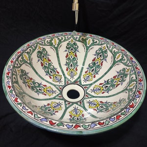 Custom order Morocco Vessel Sink,Bathroom Sinks Above Counter,Ceramic Vessel Sink,Counter top Sink,Vessel Sinks for Bathrooms