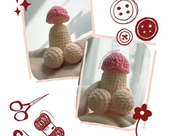 Cute Penis Crochet Pattern | Crochet Plush Pattern, Crochet